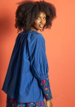 Bluse aus Baumwolle/Seide