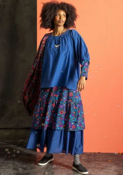 Bluse aus Baumwolle/Seide