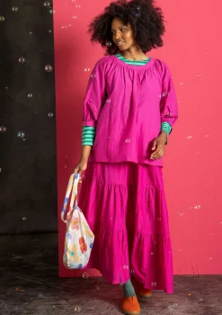 Bluse aus Baumwolle/Seide