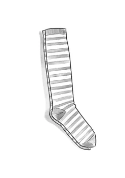 Gestreifte Kniestrümpfe aus Bio-Baumwolle