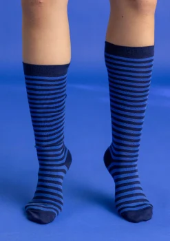 Gestreifte Kniestrümpfe aus Bio-Baumwolle