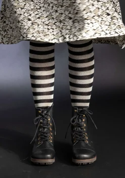 Gestreifte Strumpfhose aus Bio-Baumwolle