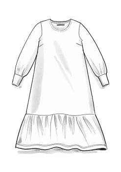 Jerseykleid aus Bio-Baumwolle/Leinen