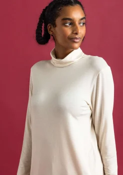 Jersey-Rollkragenshirt aus Lyocell/Elasthan