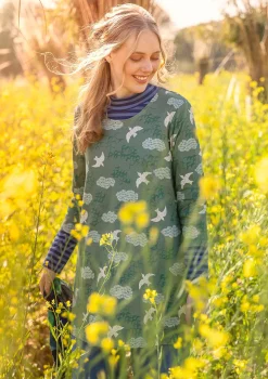 Jerseytunika „Flyttfågel“ aus Bio-Baumwolle