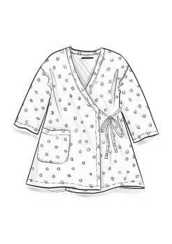 Kimono aus Bio-Baumwolldobby