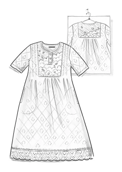 Kleid „Strandfynd“ aus Bio-Baumwollgewebe