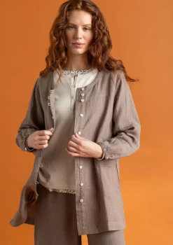 Künstlerbluse „Asta“ aus Leinengewebe
