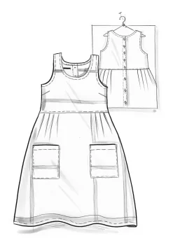 Schürzenkleid „Ava“ aus Bio-Baumwollgewebe