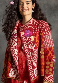 Strickjacke „Viktoria“ aus Baumwolle/Lammwolle