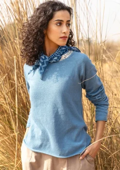 Strickpullover aus Bio-/Recycling-Baumwolle