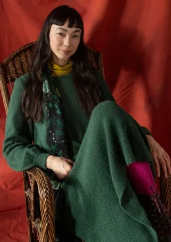 Stricktunika „Vinternatt“ aus Bio- und Recycling-Baumwolle/Alpakawollgemisch