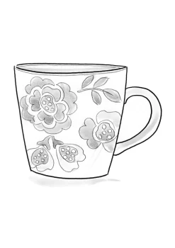 Teetasse „Wild rose“ aus Keramik
