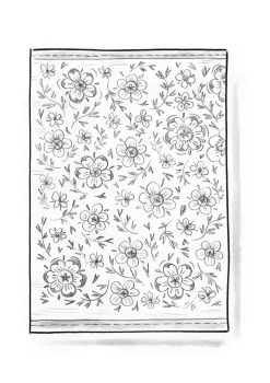 Teppich „Desert Bloom“ aus Bio-Baumwolle