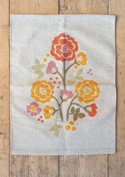 Teppich „Wild rose“ aus Bio-Baumwolle