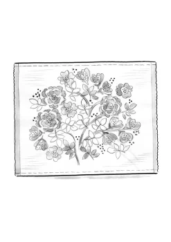 Tischset „Wild rose“ aus Bio-Baumwolle