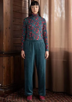 Velourshose „Nora“ aus Bio-Baumwolle/Recycling-Polyester