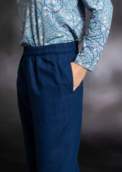Webhose aus Bio-Baumwolle/Leinen