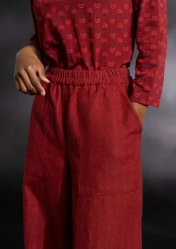 Webhose „Woodland“ aus Bio-Baumwolle/Leinen