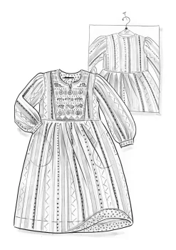 Webkleid „Jaipur“ aus Wolle/Baumwolle