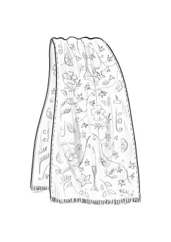 Webschal „Fyrverkeri“ aus Wolle