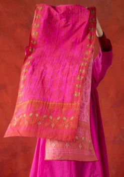 Webschal „Kamelia“ aus Bio-Baumwolle/Seide