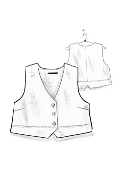 Weste „Stina“ aus Bio-Baumwollgewebe